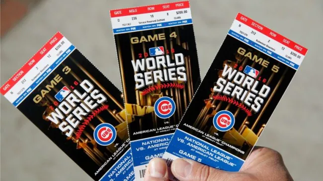 Boletos para los juegos tres, cuatro y cinco de la Serie Mundial