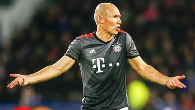 Arjen Robben durante el partido contra PSV