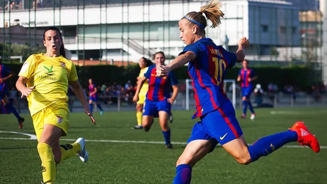 Bárbara Latorre, durante un partido con Barcelona 