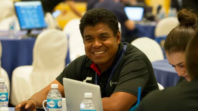 Melvin Brown, durante en Draft del futbol mexicano en 2015