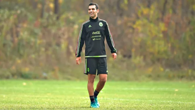 Rafa Márquez en un entrenamiento del Tri