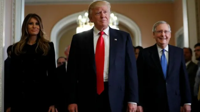 Donald Trump, visitando la Casa Blanca