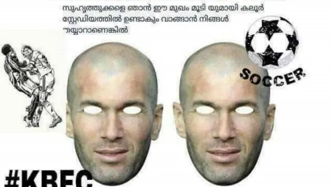 Máscaras de Zidane, en protesta a Materazzi