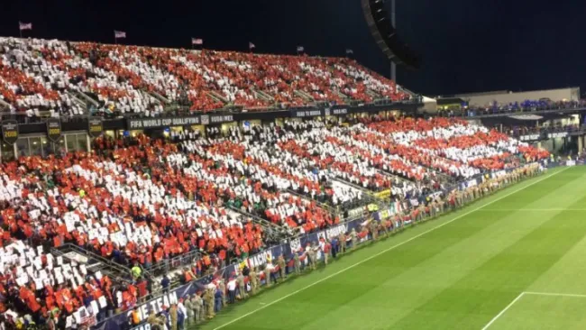 La tribuna del Mapfre Stadium con el mosaico