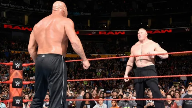 Brock Lesnar cara a cara contra Goldberg