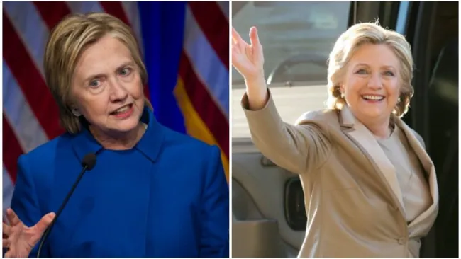 Hillary durante un evento después y antes de su derrota