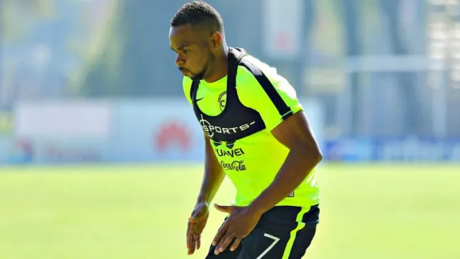 Da Silva durante un entrenamiento