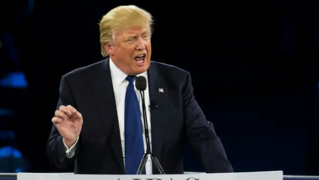 Donald Trump en un discurso político