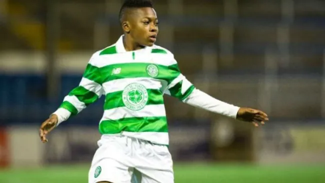 Dembélé, en un partido con el Celtic