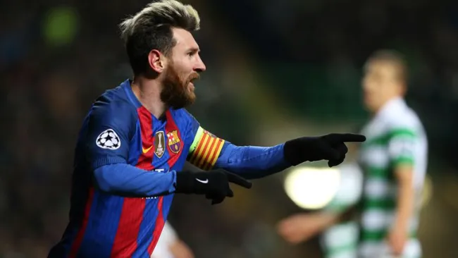 Lionel Messi celebra un gol con el Bracelona