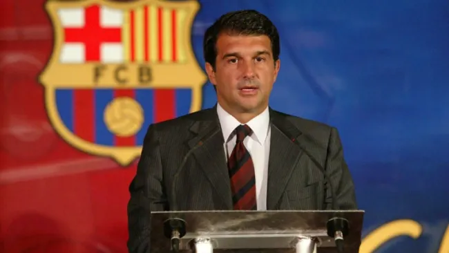 Laporta durante su mandato con el Barcelona