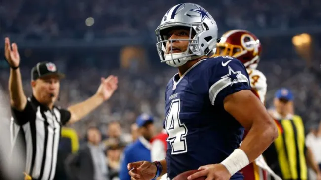 Dak Prescott, en el partido frente a Washington