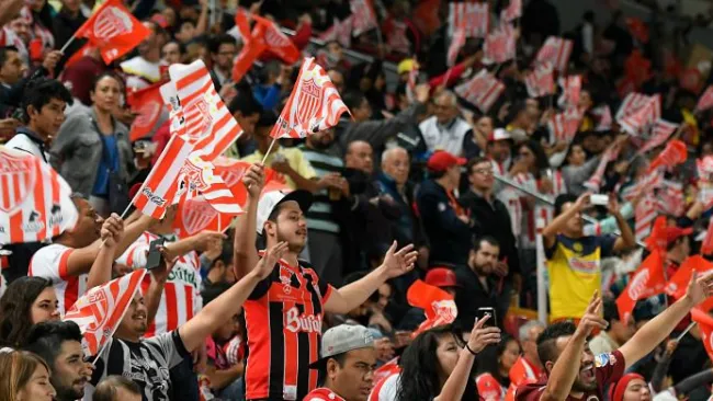 Aficionados al Necaxa durante un partido