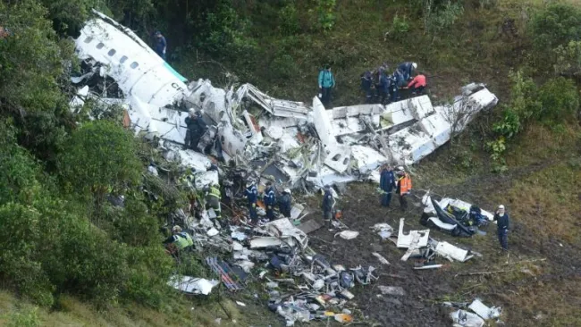 Avión del Chape accidentado