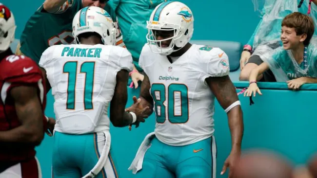 Miami Dolphins en el partido contra Arizona 