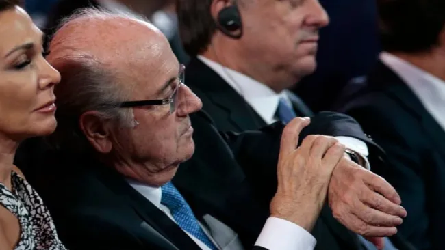 Joseph Blatter durante un evento de la FIFA