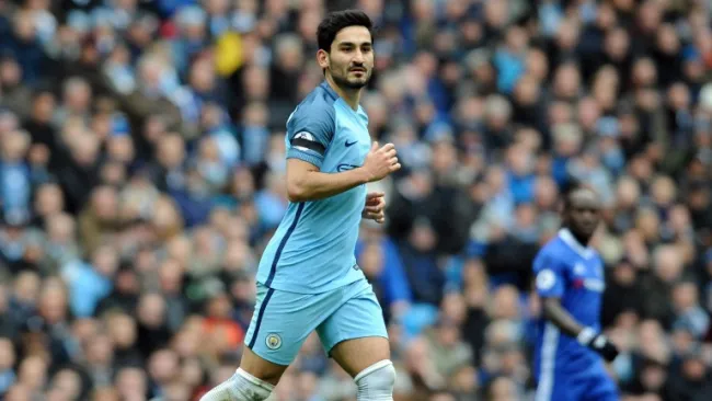 Gundogan durante un partido del Manchester City