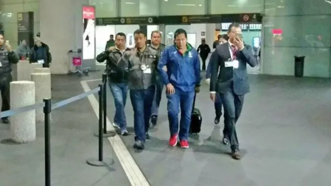 Antonio Lozano, en el momento que fue detenido