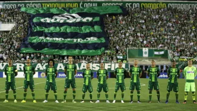 Chapecoense durante un encuentro del torneo brasileño
