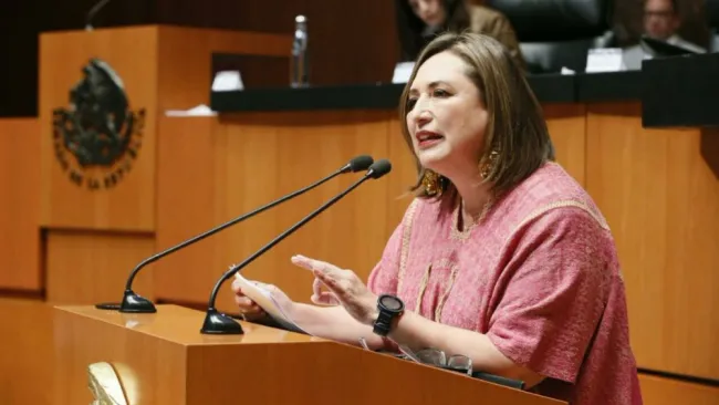 Xóchitl Gálvez da un discurso