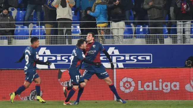 Christian Rivera celebra su gol ante el Betis
