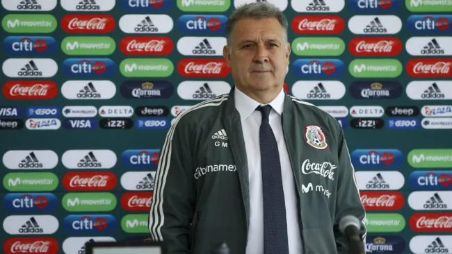 Gerardo Martino durante su presentación como DT del Tri