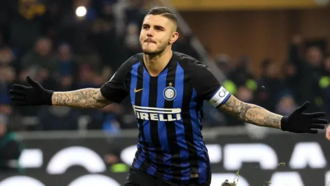 Icardi festeja un gol con el Inter de Milán