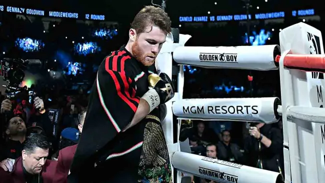 Saúl Álvarez antes de su pelea con GGG