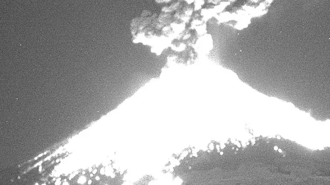 La explosión que registró el Popocatépetl 