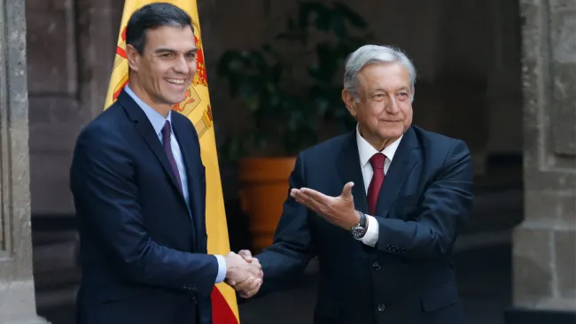 AMLO recibe a Pedro Sánchez, presidente del gobierno de España