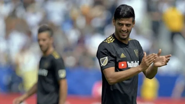 Carlos Vela durante un partido de Los Angeles FC