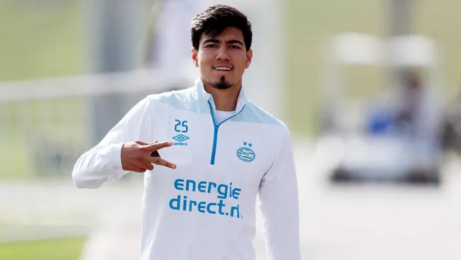 Guti en los entrenamientos del PSV