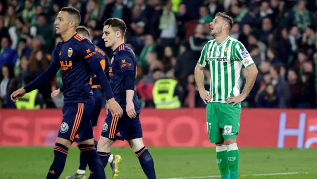 Joaquín Sánchez lamenta el segundo tanto del Valencia 