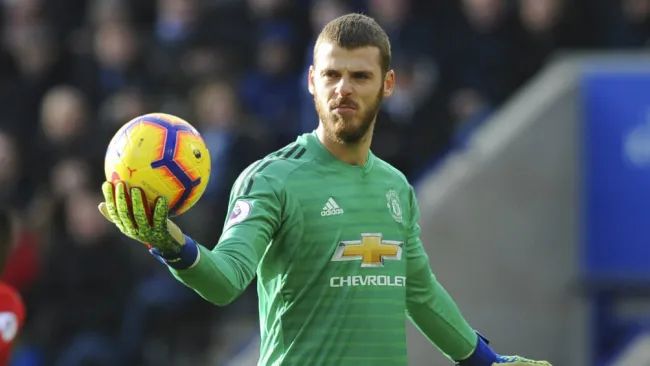 De Gea durante partido del Manchester United 