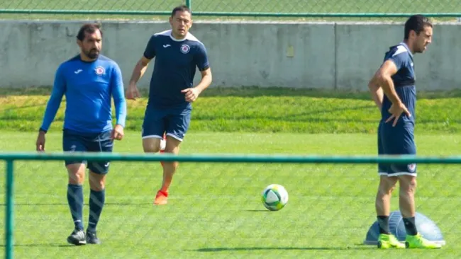 Entrenamiento del Cruz Azul en la Noria previo al duelo de la J7