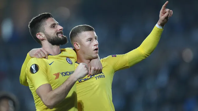 Así celebró Giroud su gol contra Malmö