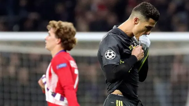 Cristiano se lamenta después del partido