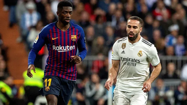 Dembélé, durante Clásico español 