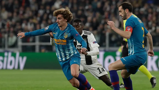 Antoine Griezmann, durante juego del Atlético de Madrid vs Juventus 