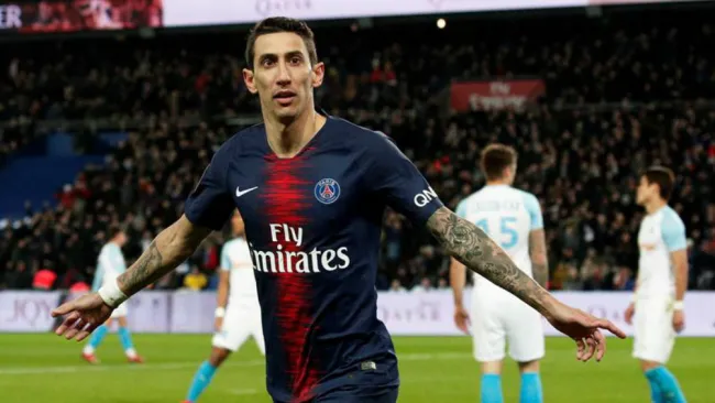 Di María celebra anotación contra Marsella