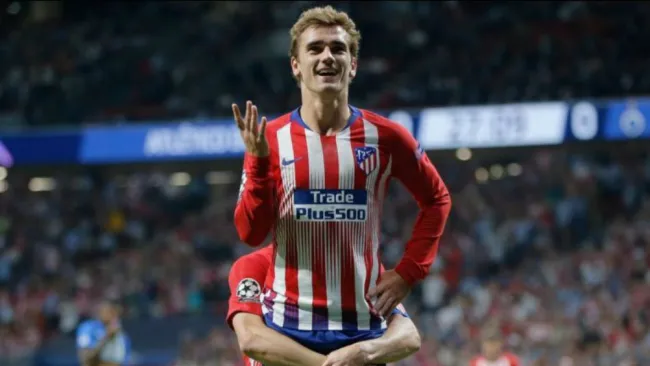 Antoine Griezmann festeja gol con el Atleti