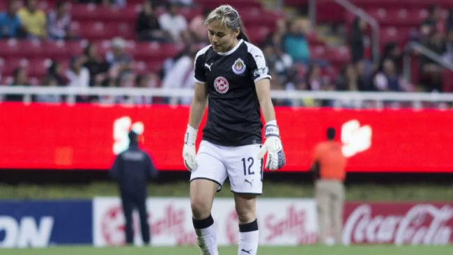 Blanca Félix, durante un partido de las Chivas