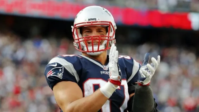 Rob Gronkowski durante un partido con los Patriots 
