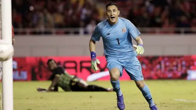Keylor Navas en un partido con Costa Rica