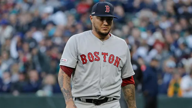 Héctor Velázquez en un partido de Boston