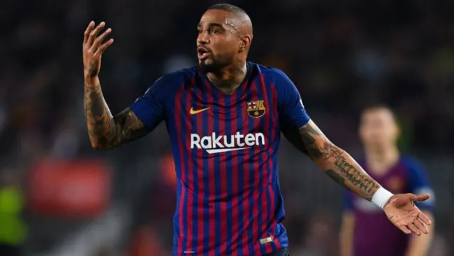 Kevin-Prince Boateng durante un partido contra el Real Valladolid