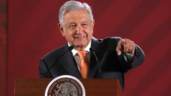 Andrés Manuel López Obrador durante una conferencia de prensa