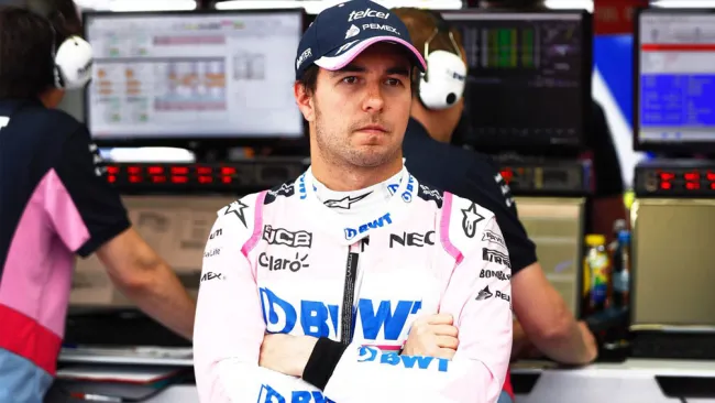 Sergio Pérez, durante su práctica en China