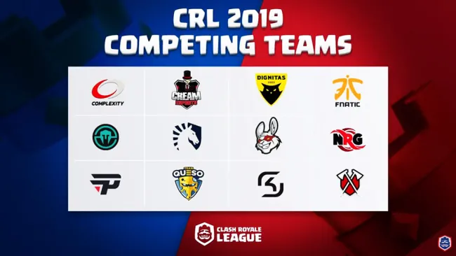 Estos son los 12 equipos que competirán en la Clash Royale League
