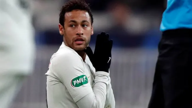 Neymar, durante el partido contra Rennes
